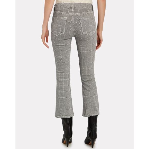 Frame Le Crop Mini Boot Jeans Window Pane Plaid Women's 29 Academia Fall - Picture 12 of 12